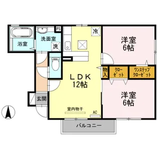 カーサ・デ・ソル【1階】の間取り
