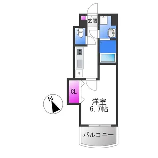 Luxe田辺【9階】の間取り