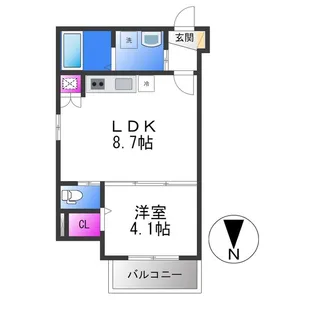 SCOURT南巽【3階】の間取り