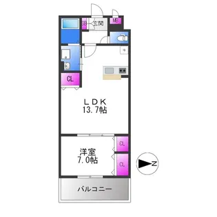 カサノストルム流町2NEW HOPE【1階】の間取り