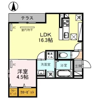Clashist平野西North【1階】の間取り