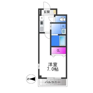 ルミエール平野【6階】の間取り