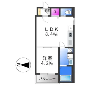 長吉テラス【3階】の間取り