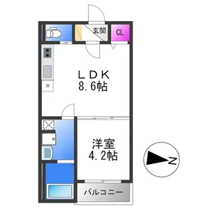 長吉テラス【3階】の間取り