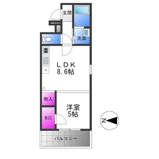チェリーブロッサムⅠ番館【1階】の間取り
