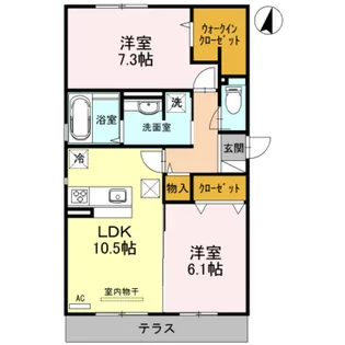 ボース・ウィングス久宝寺【1階】の間取り