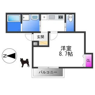 アフィット平野宮前【1階】の間取り
