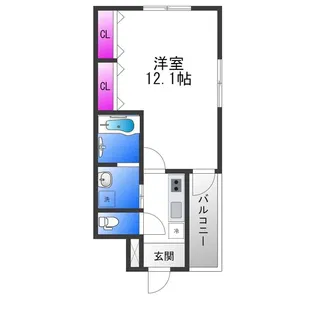 フジパレス長原Ⅴ番館【1階】の間取り