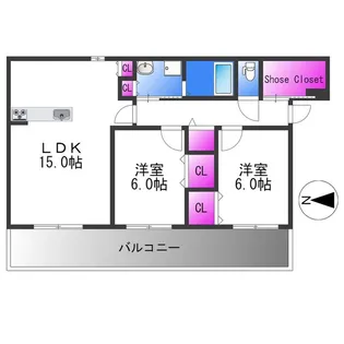 St.Polaris瓢箪山【2階】の間取り