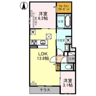 Clashist平野西East【1階】の間取り