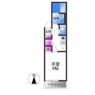 プロスパーコート桃谷【3階】の間取り