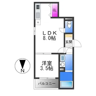 D porta Scalar Ⅰ【1階】の間取り