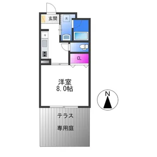 キャッスルコート【1階】の間取り