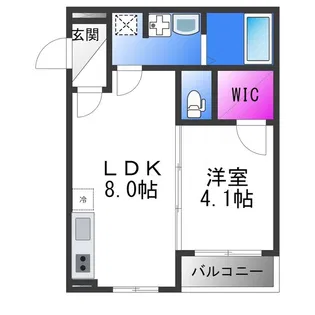 F asecia AMUZ Ⅰ【2階】の間取り