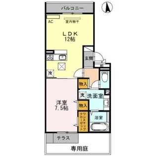 アゴーラ針中野【1階】の間取り