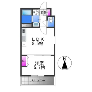 アート北巽【2階】の間取り