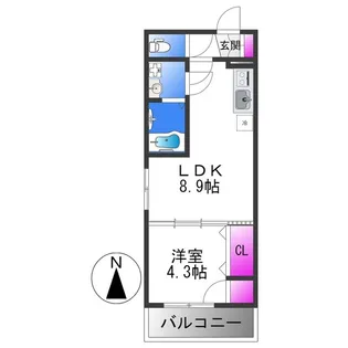 GRANDIR衣摺【3階】の間取り