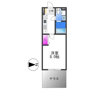 オランジュ上小阪【1階】の間取り