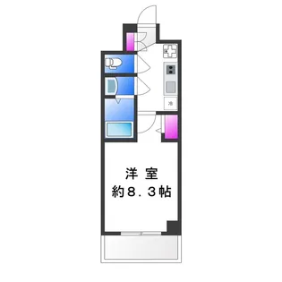 プレデコート北田辺【10階】の間取り