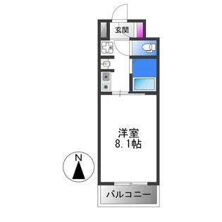 ビクトワール喜連【8階】の間取り