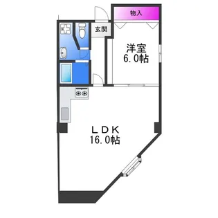 ウイングコート南栄【5階】の間取り