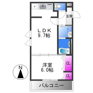 フジパレス平野Ⅱ番館【1階】の間取り