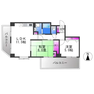 2LDKの間取り画像