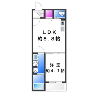 F asecia Attivo Ⅱ【3階】の間取り