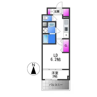 1LDKの間取り画像