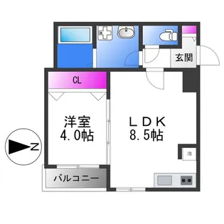 ALEGRIA八尾【1階】の間取り
