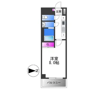 エセリアル喜連瓜破【9階】の間取り