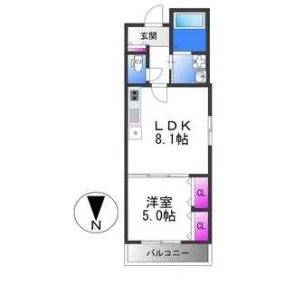 ルクレール大蓮Ⅱ【3階】の間取り
