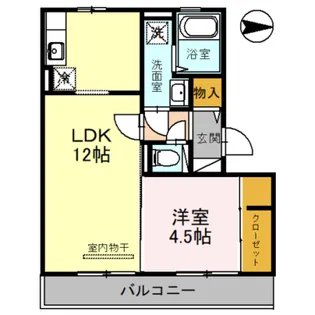 レフィナードカルチェ A棟【2階】の間取り