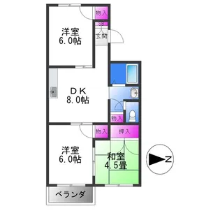 ガーデンハイツナカムラ【2階】の間取り