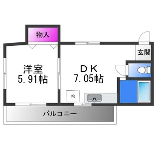 プレジール平野【5階】の間取り