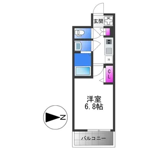 フォーリアライズ天王寺ヴァロール【7階】の間取り