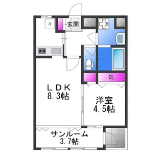 WESTRITZ巽【1階】の間取り