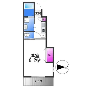 COSMO WAKAEMINAMI【1階】の間取り