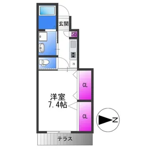 COSMO WAKAEMINAMI【1階】の間取り
