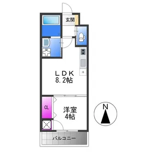 ジョイフル矢田【2階】の間取り