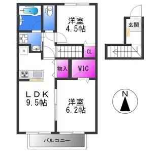 アムールコート【2階】の間取り