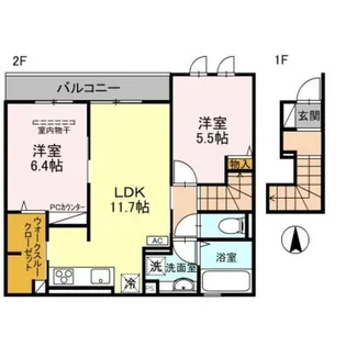 インカウンター【2階】の間取り