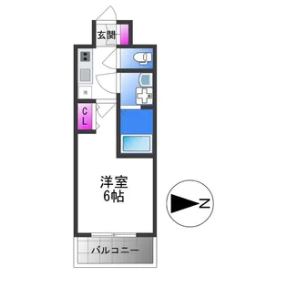 エスリード ザ・グレア大阪【10階】の間取り