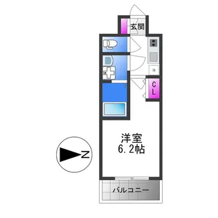 エスリード ザ・グレア大阪【6階】の間取り