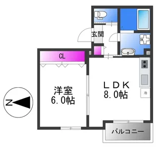 MELDIA大蓮Ⅰ【1階】の間取り