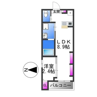 エヌエムキャトフヴァンセット【2階】の間取り