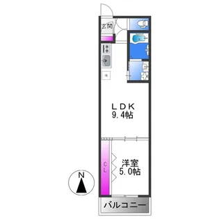 Alivio弥刀【1階】の間取り