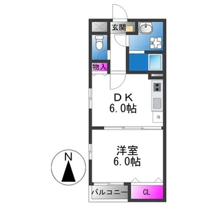 エコーハイツ平野Ⅰ【2階】の間取り