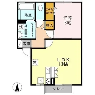 コンフォート杭全【1階】の間取り