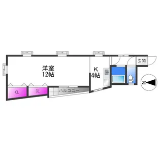 ロイヤルハイツ瓜破【2階】の間取り
